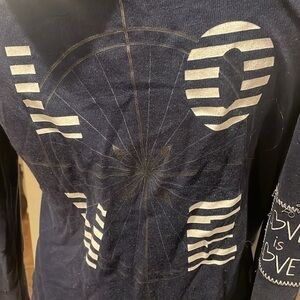Navy Graphic Women's Top